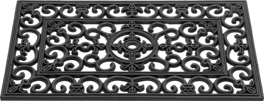 HAMAT Rubberen Deurmat | Antiek Franse Lelie | 45 x 75 cm