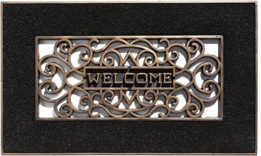 Praxis Deurmat Mathara Welcome Zwart 45x75cm