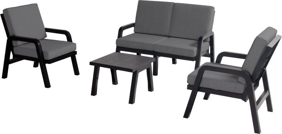 Hartman Eden loungeset 2-zits bank met 2 loungestoelen en 1 tafel 60x60