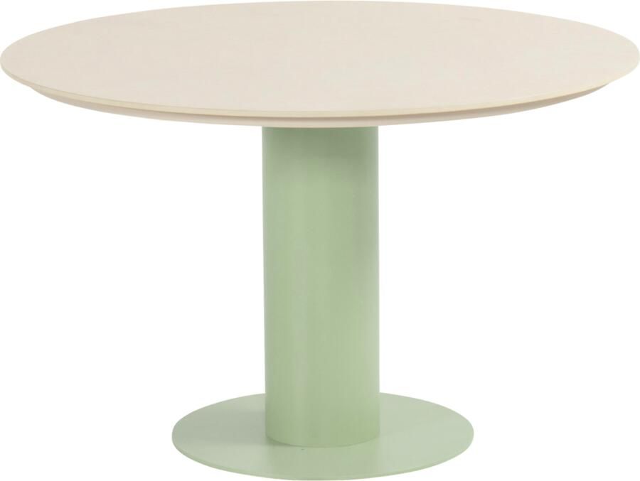 Hartman Girona tuintafel 120 cm rond kolom soft green
