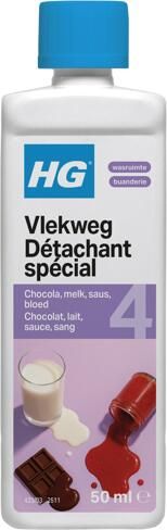 Hg vlekweg nr. 4 Chocolade melk saus bloed