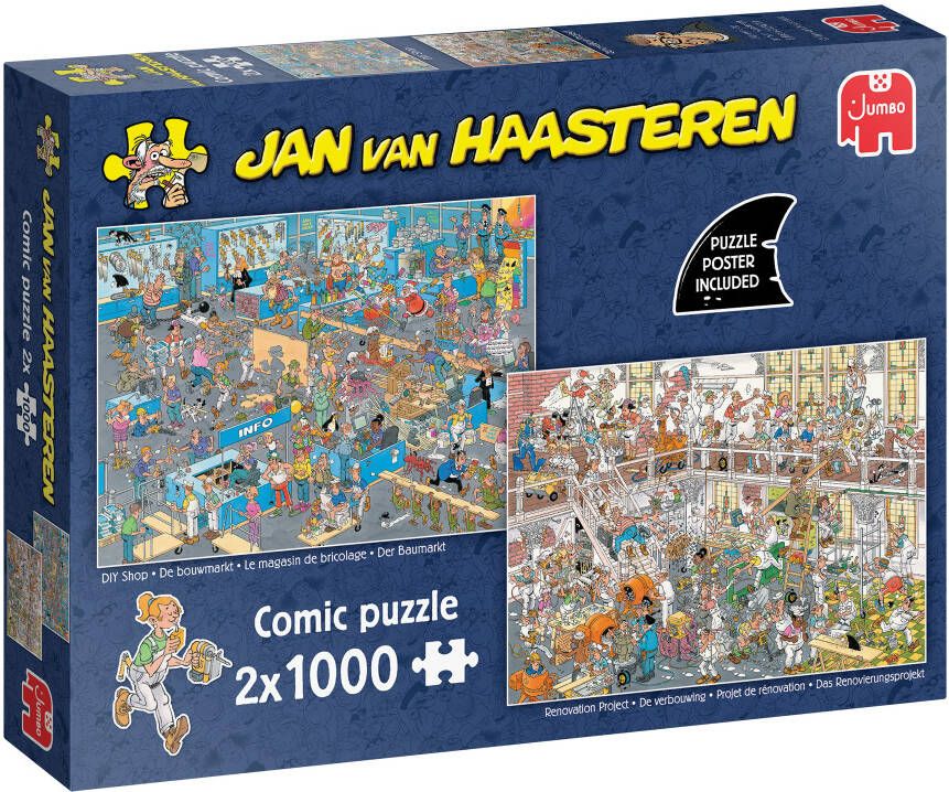 Jan van Haasteren Jumbo de bouwmarkt en verbouwing 2x1000 stukjes