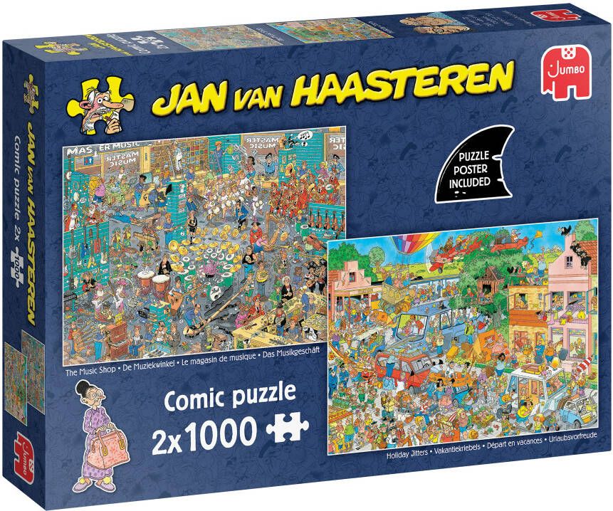 Jan van Haasteren de muziekwinkel en vakantiekriebels legpuzzel 1000 stukjes