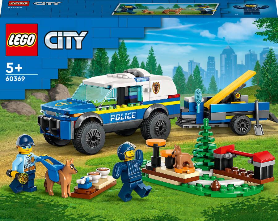 LEGO City 60369 Politie Mobiele training voor politiehonden