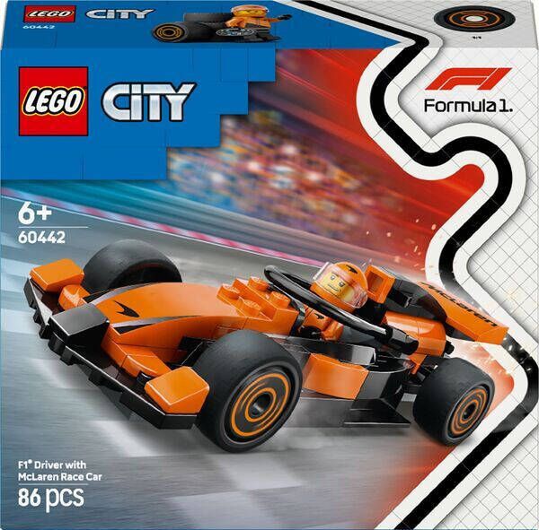 LEGO City 60442 F1 coureur met McLaren racewagen