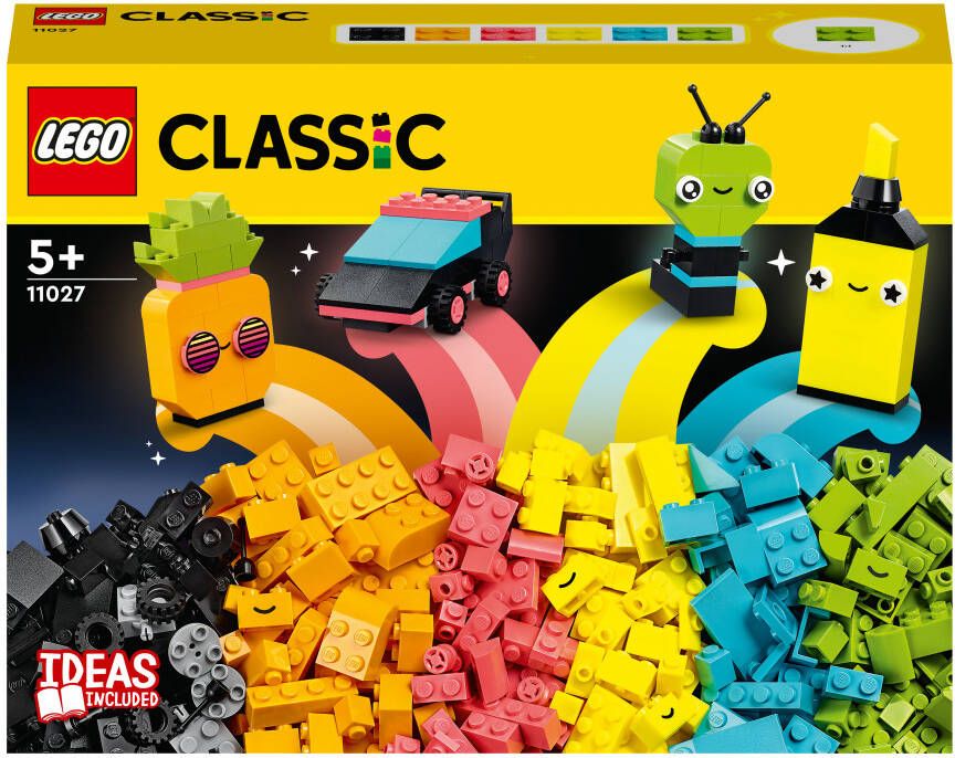 LEGO Classic 11027 creatief spelen met neon bouw set