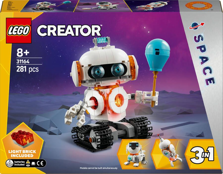 LEGO Creator 3in1 Ruimterobot wetenschapsspeelset 31164