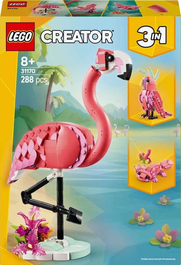 LEGO Creator 3in1 Wilde dieren: roze flamingo set 31170