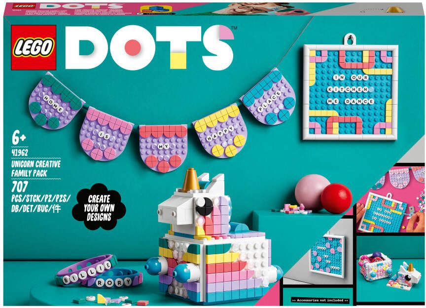 LEGO Dots 41962 eenhoorn familie creatieve set