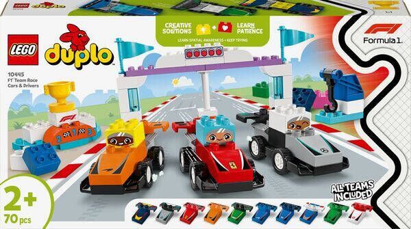 LEGO DUPLO Stad F1 team racewagens en coureurs 10445
