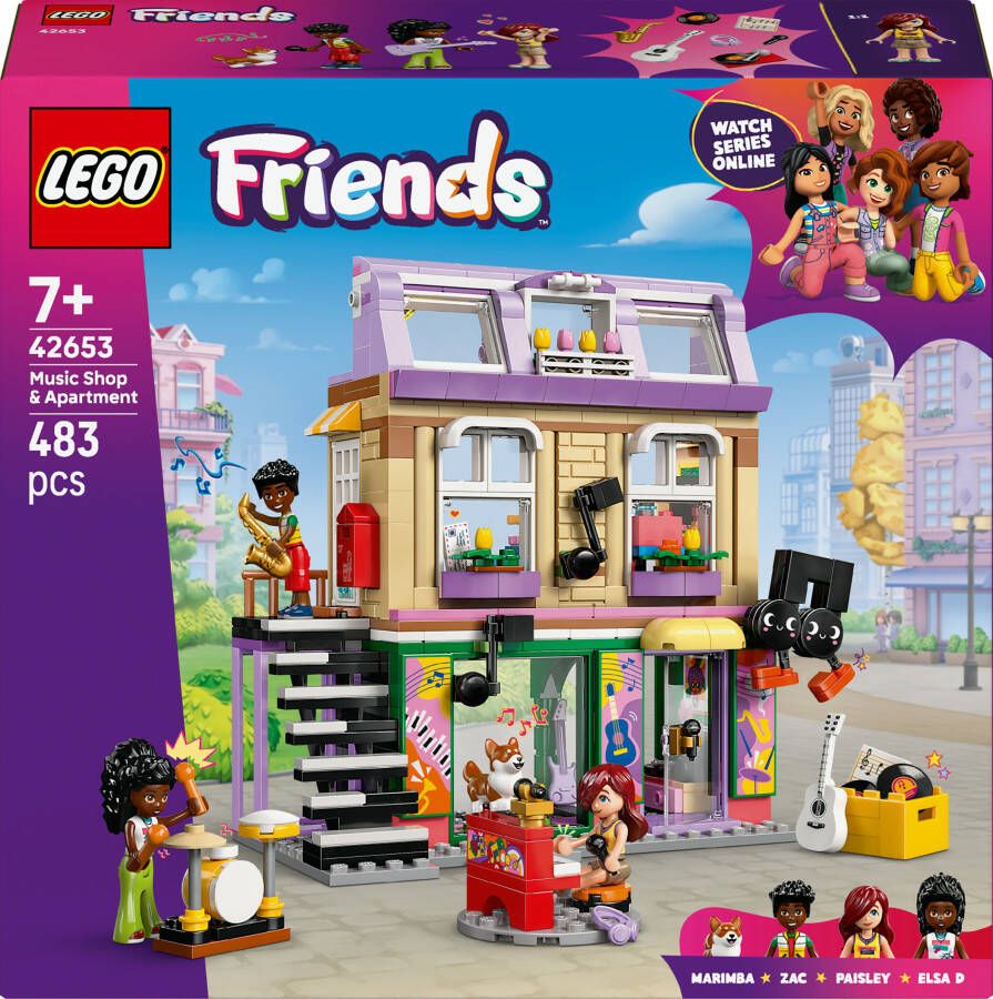 LEGO Friends Muziekwinkel en Appartement Bouwset 42653 - Foto 2