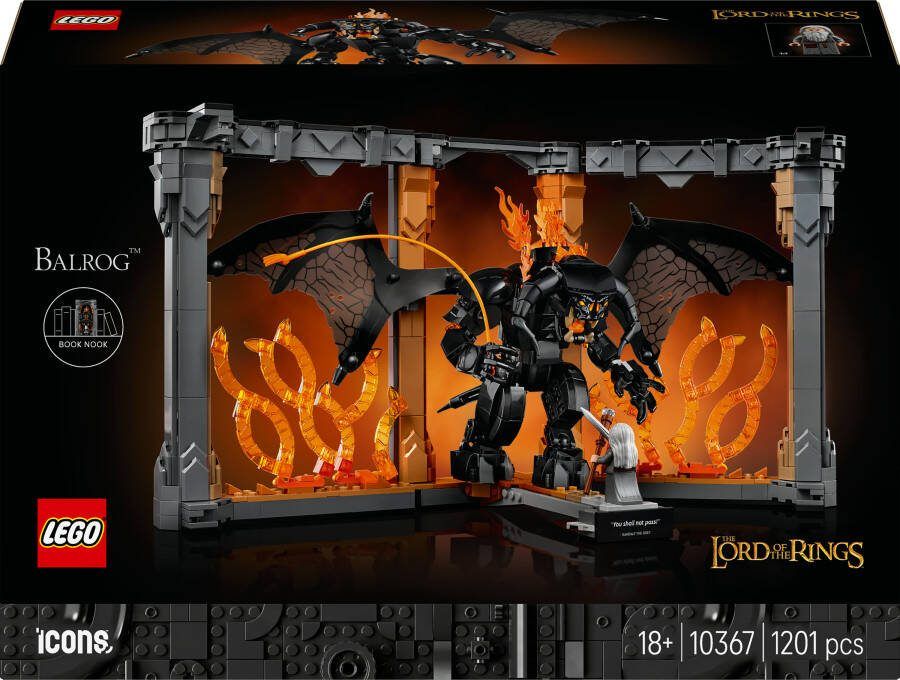 LEGO Icons Boekensteun: The Lord of the Rings – Balrog Set 10367