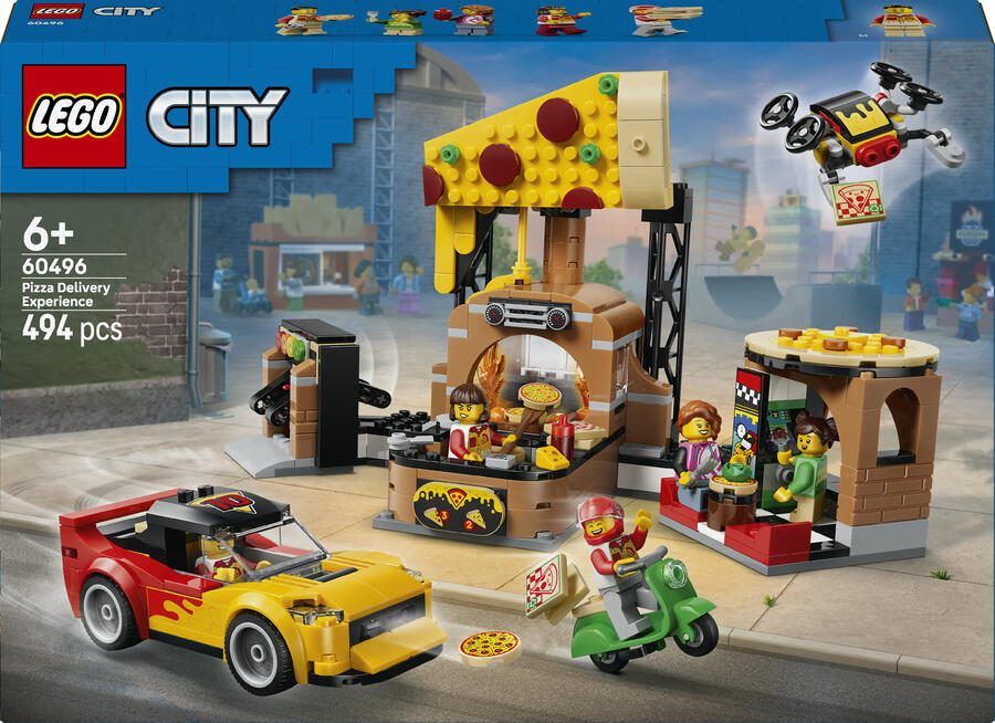 LEGO City 60496 pizza bezorgervaring met voertuigen - Foto 2