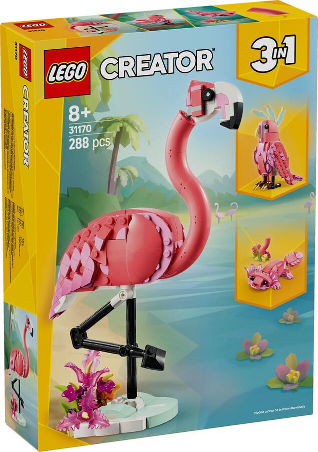 LEGO Creator 3in1 Wilde dieren: roze flamingo set 31170