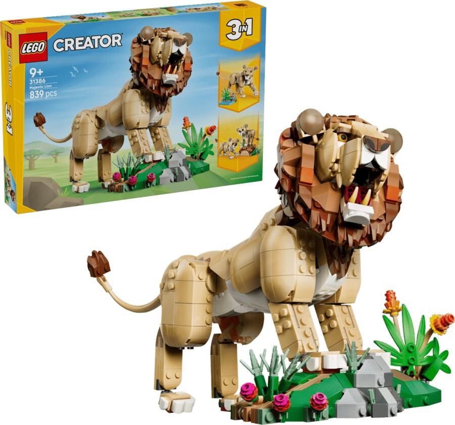 Lego Creator 3-in-1 Wilde dieren: Majestueuze Leeuw 31386