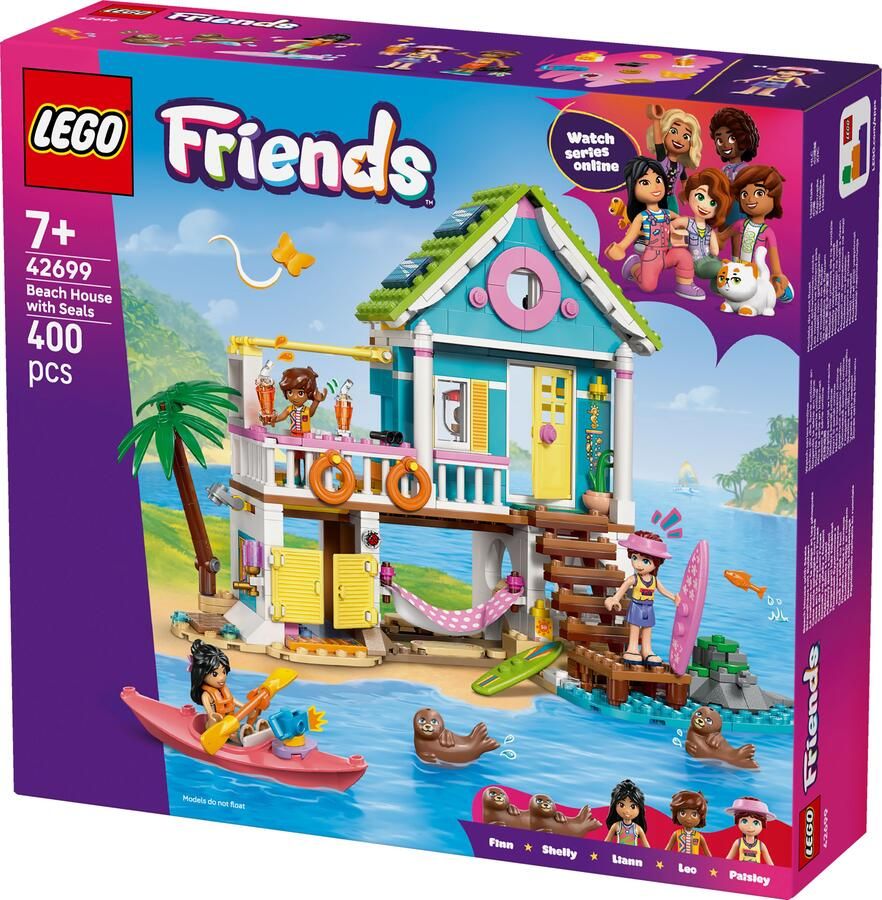 LEGO Friends Strandhuis met Zeehonden Dieren Speelgoed voor Kinderen 42699
