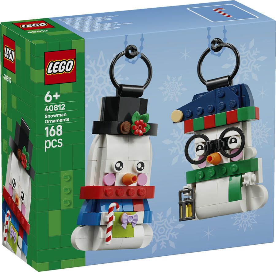 LEGO Seasons and Occasions Sneeuwpopornamenten Kerstversiering en Bouwpakket voor Kinderen 40812