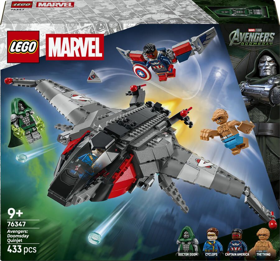 LEGO Marvel Avengers Doomsday Quinjet Vliegtuig Speelgoed 76347 - Foto 2