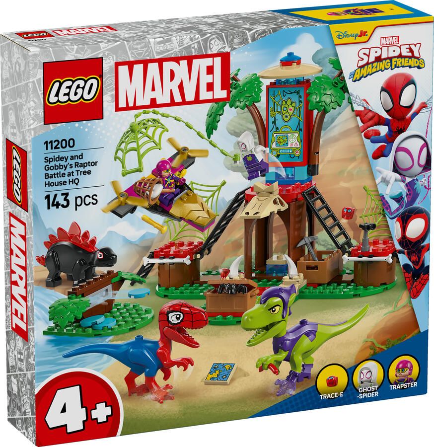LEGO Marvel Spidey en zijn geweldige vriendjes Spidey en Gobby's raptorstrijd bij de boomhut 11200