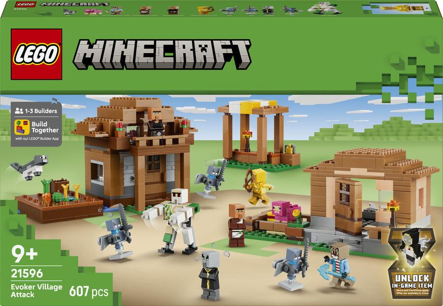 LEGO Minecraft 21596 de aanval van de tovenaar op het dorp - Foto 2