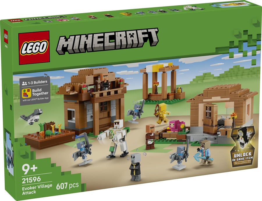 LEGO Minecraft 21596 de aanval van de tovenaar op het dorp