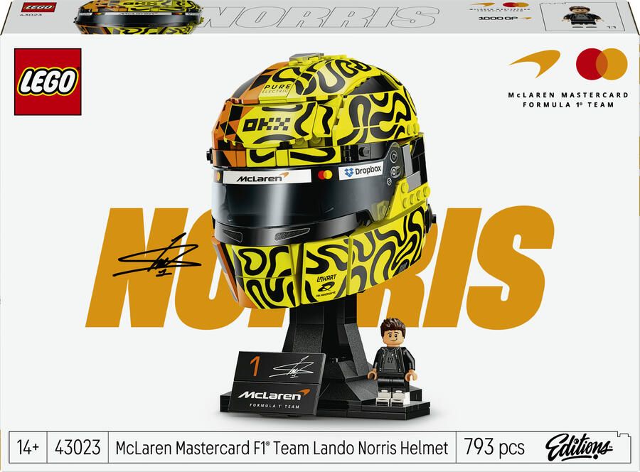 LEGO Editions Formula 1 McLaren Mastercard F1 Team Helm van Lando Norris Set 43023