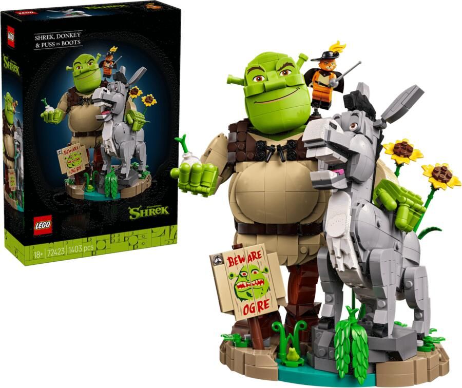 LEGO Shrek: Shrek Ezel en de Gelaarsde Kat Film Set 72423