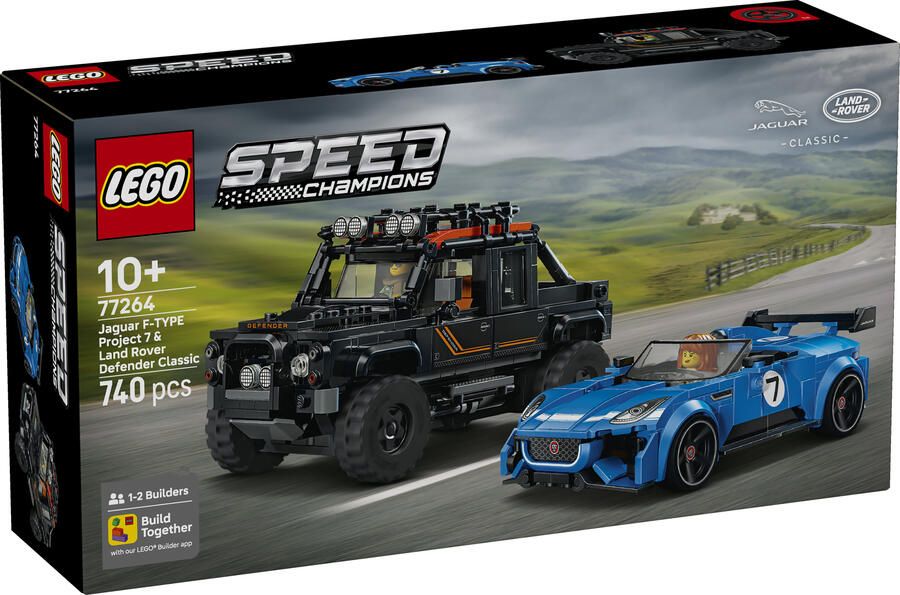 LEGO Speed Champions Jaguar Project 7 en Land Rover Defender Set 77264