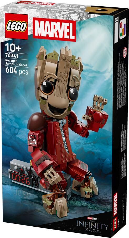 LEGO Marvel Groot in Ravager Jumpsuit Bouwbaar Speelgoed 76341