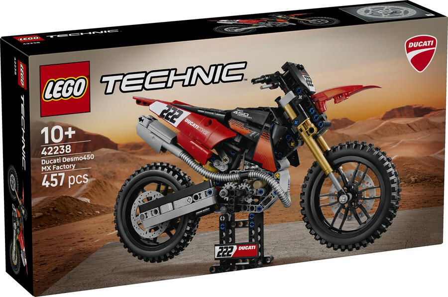 LEGO Technic Ducati Desmo450 MX Factory Motor Speelgoed 42238