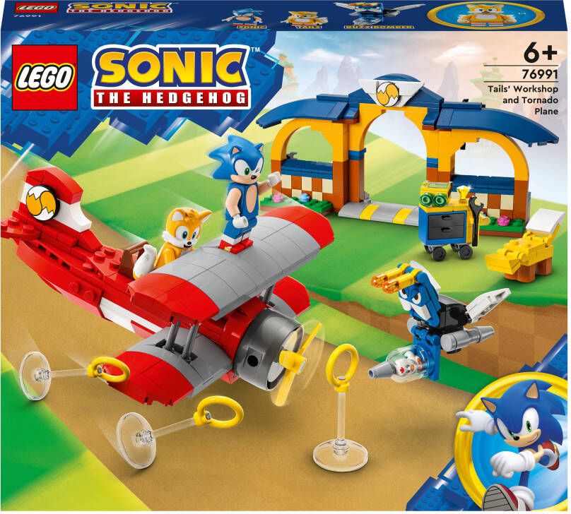LEGO Sonic the Hedgehog 76991 Tails&apos; werkplaats en Tornado vliegtuig