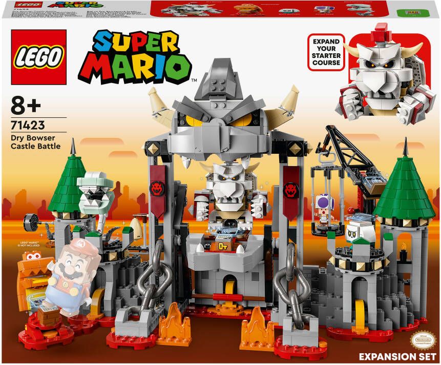 LEGO Super Mario 71423 gevecht op Dry Bowsers kasteel