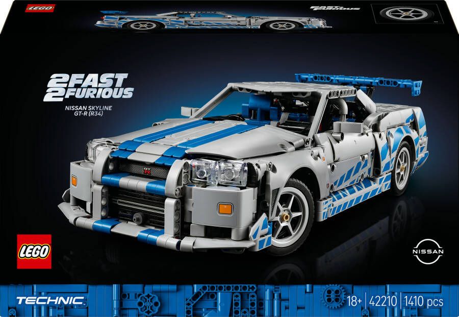 Lego Technic 2 Fast 2 Furious Nissan Skyline GT-R (R34) auto 42210 - Foto 2
