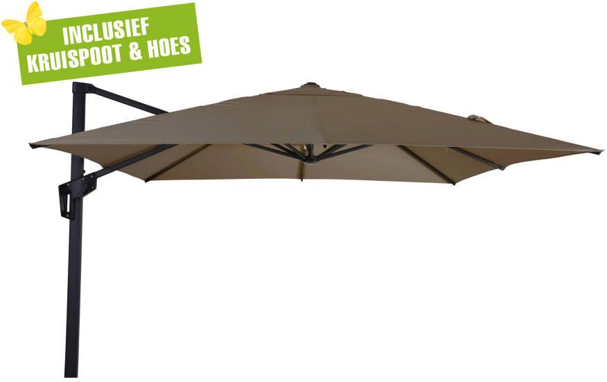 Lesli Living Libra zweefparasol 2 5x2 5 taupe