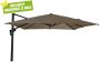 Lesliliving Zweefparasol Libra Taupe 250 x 250 cm inclusief kruisvoet & hoes - Thumbnail 2