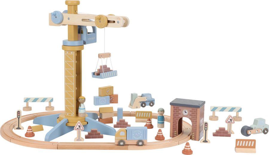 Little Dutch Kraan set met treinbaan