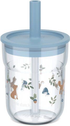 Mepal kinderglas Mio 250 ml met rietje Little Dutch forest friends