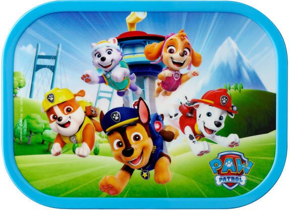 Mepal lunchbox Campus – Broodtrommel met vakjes voor kinderen – Geschikt voor 4 boterhammen – Paw Patrol Pups