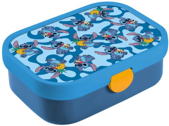 Mepal lunchbox Campus – Broodtrommel met vakjes voor kinderen – Geschikt voor 4 boterhammen – Stitch