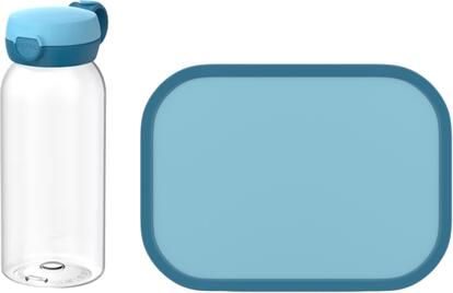 Mepal 2-delige lunchset campus cool blue lunchbox + drinkfles met flipdop