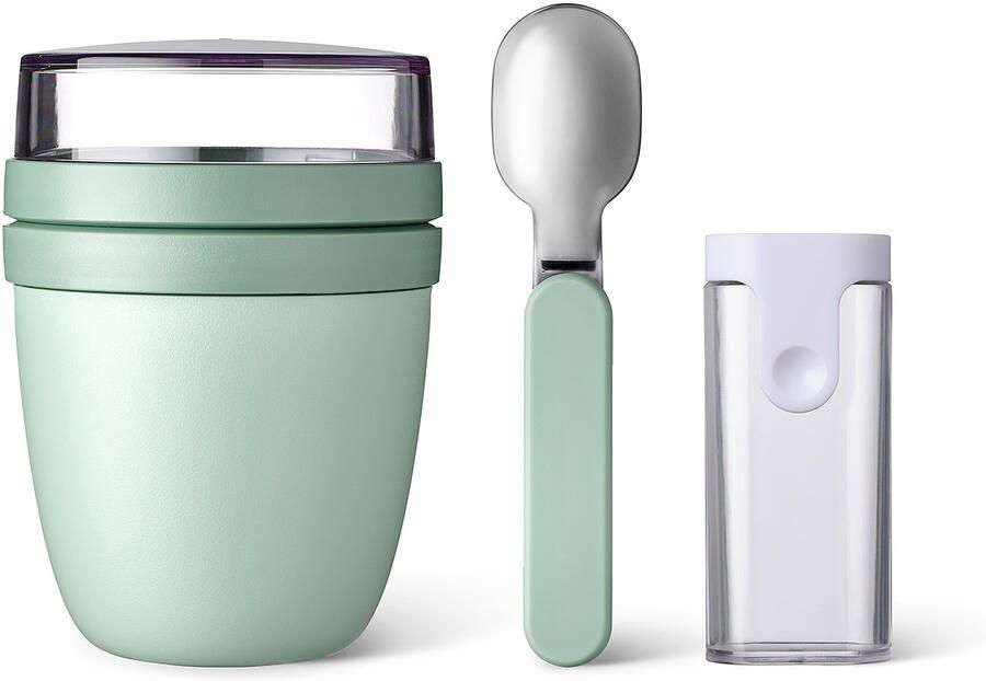 Mepal 2-delige lunchset ellipse nordic sage lunchpot + vouwlepel