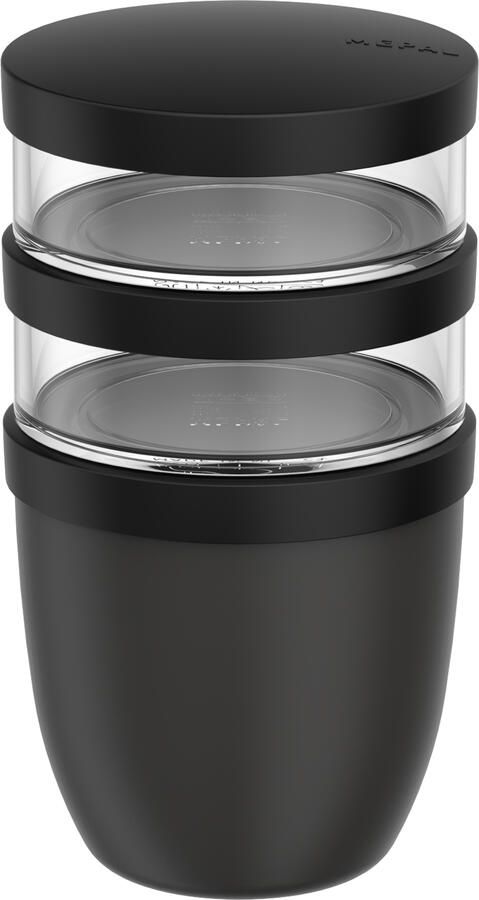 Mepal ellipse lunchpot 3-delig 500 ml + 2x 200 ml nordic black