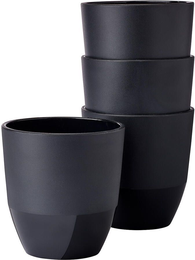 Mepal Set van 4 bekers silueta 200 ml nordic black