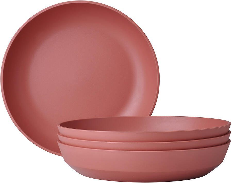 Mepal Set van 4 diepe borden silueta 210 mm vivid mauve