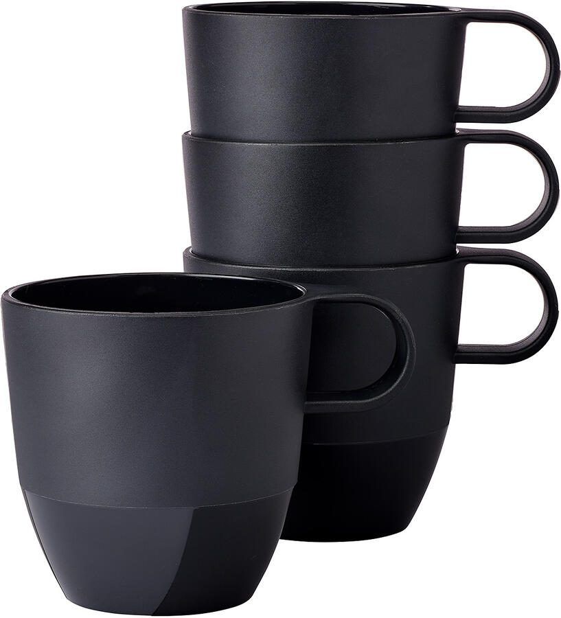 Mepal Set van 4 mokken silueta 300 ml nordic black