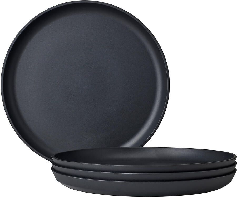 Mepal Set van 4 ontbijtborden silueta 230 mm nordic black