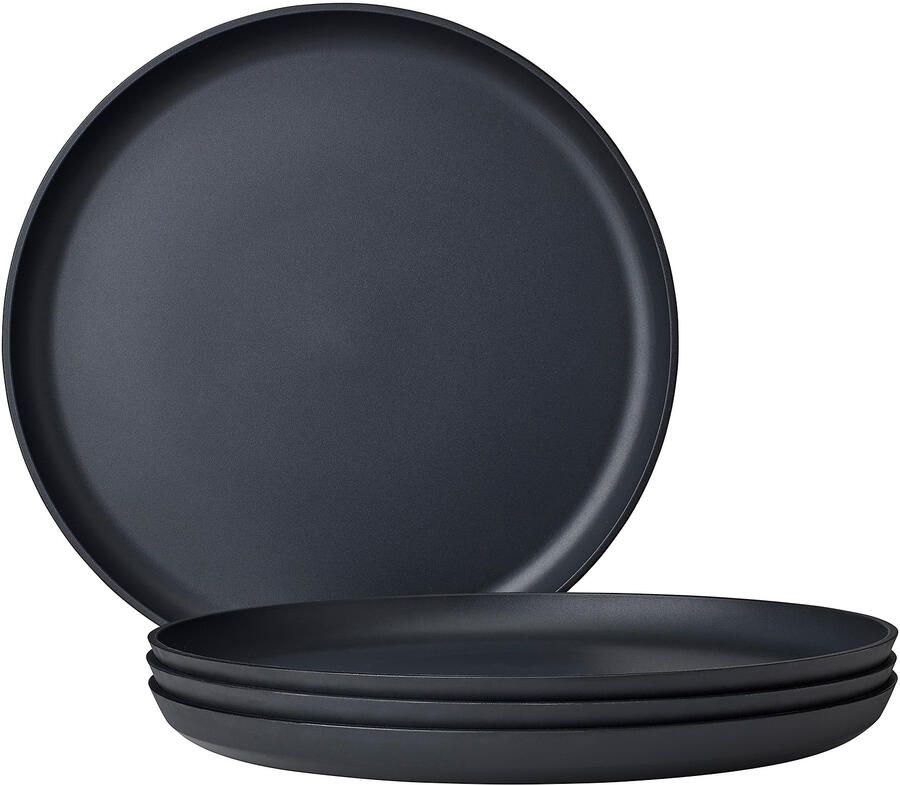 Mepal Set van 4 platte borden silueta 260 mm nordic black