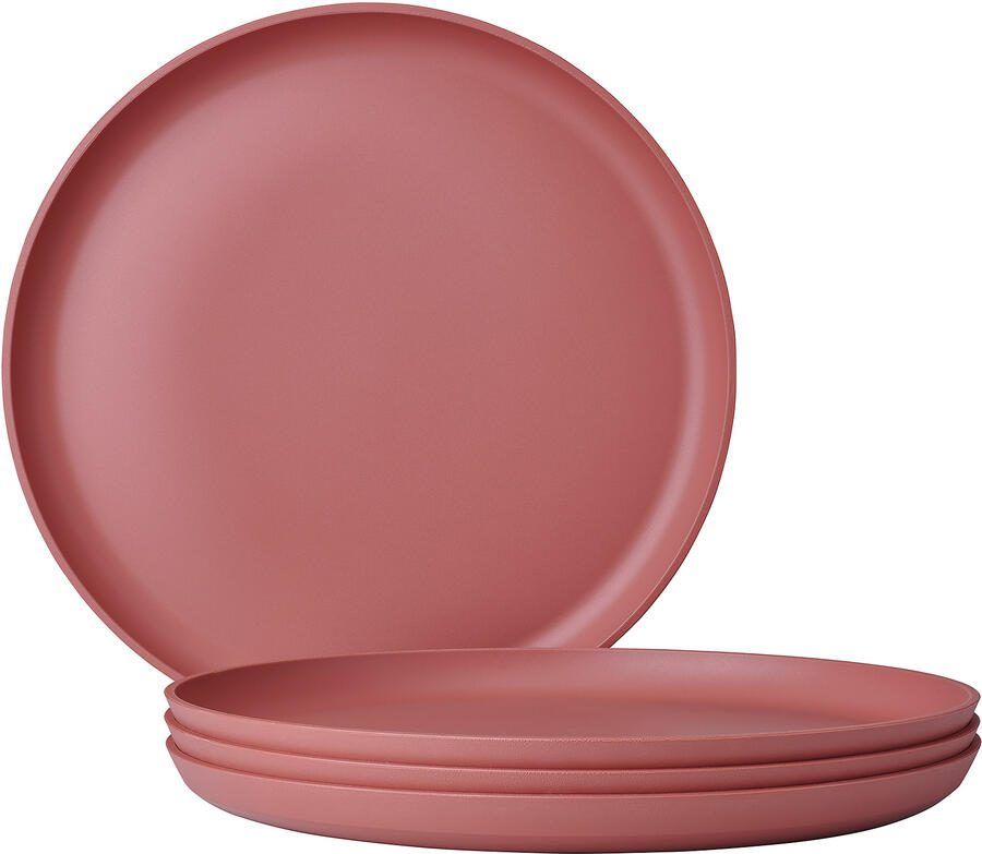 Mepal Set van 4 platte borden silueta 260 mm vivid mauve