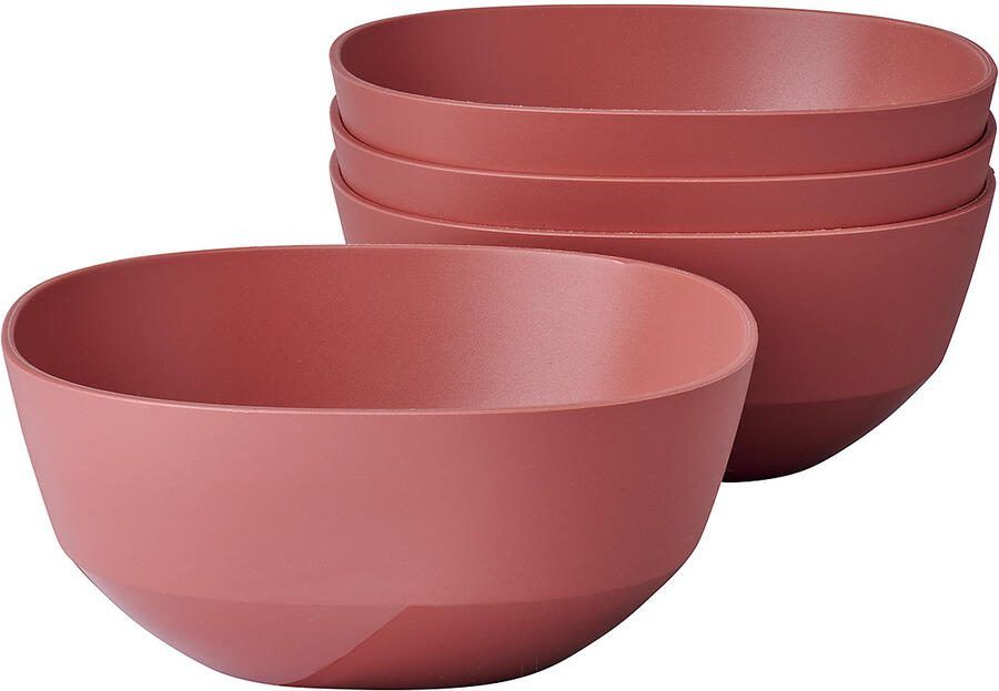 Mepal Set van 4 serveerschalen silueta 750 ml vivid mauve