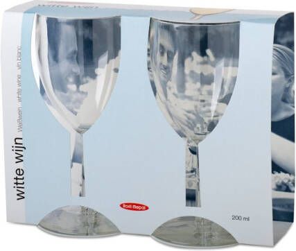 Merkloos 2x Wijnglazen van kunststof 200 ml Onbreekbare camping picknick glazen